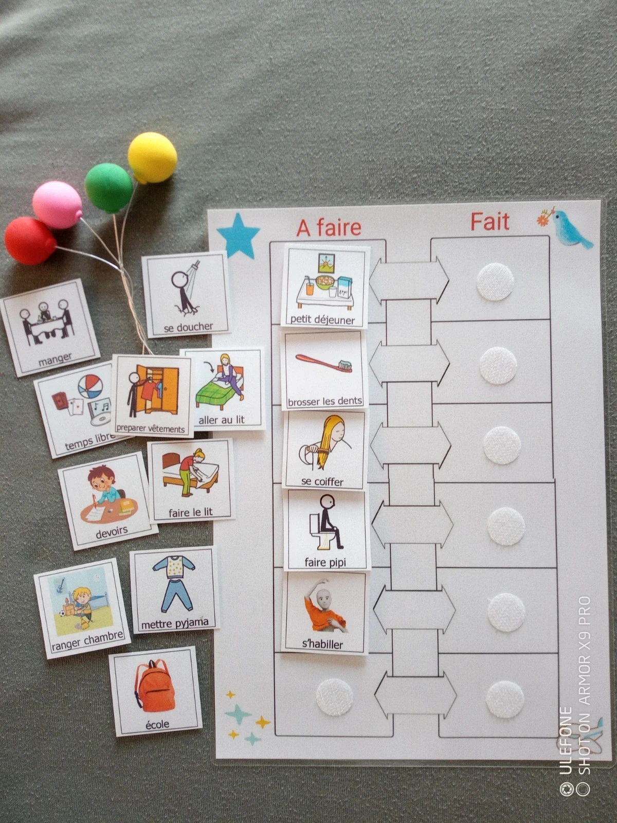 planning pictogrammes